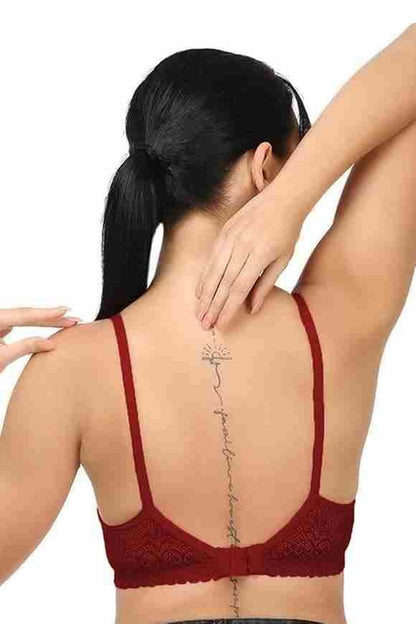 Girls Full Coverage Non-Padded Net Bra Pack of 2