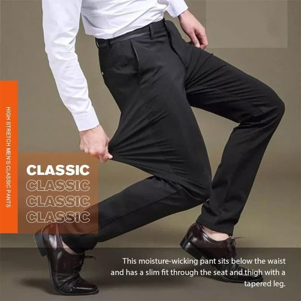 High Elasticity Men's Classic Pants - Pack of 3