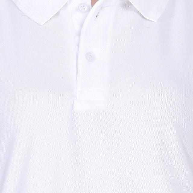 Ketex White Cotton Blend Polo Neck T-shirt
