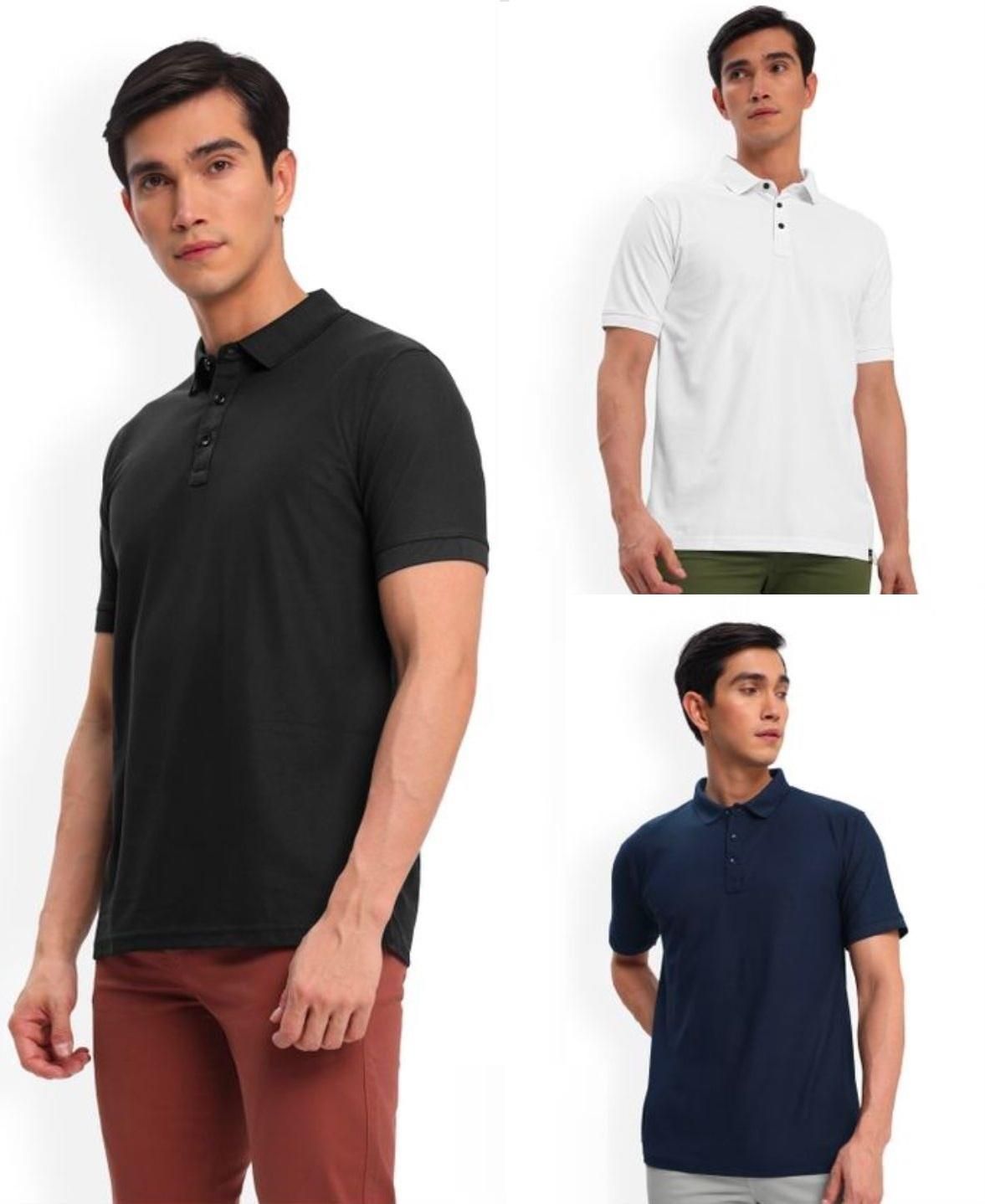Poly Cotton Solid Half Sleeves Mens Polo T-shirt Pack of 3