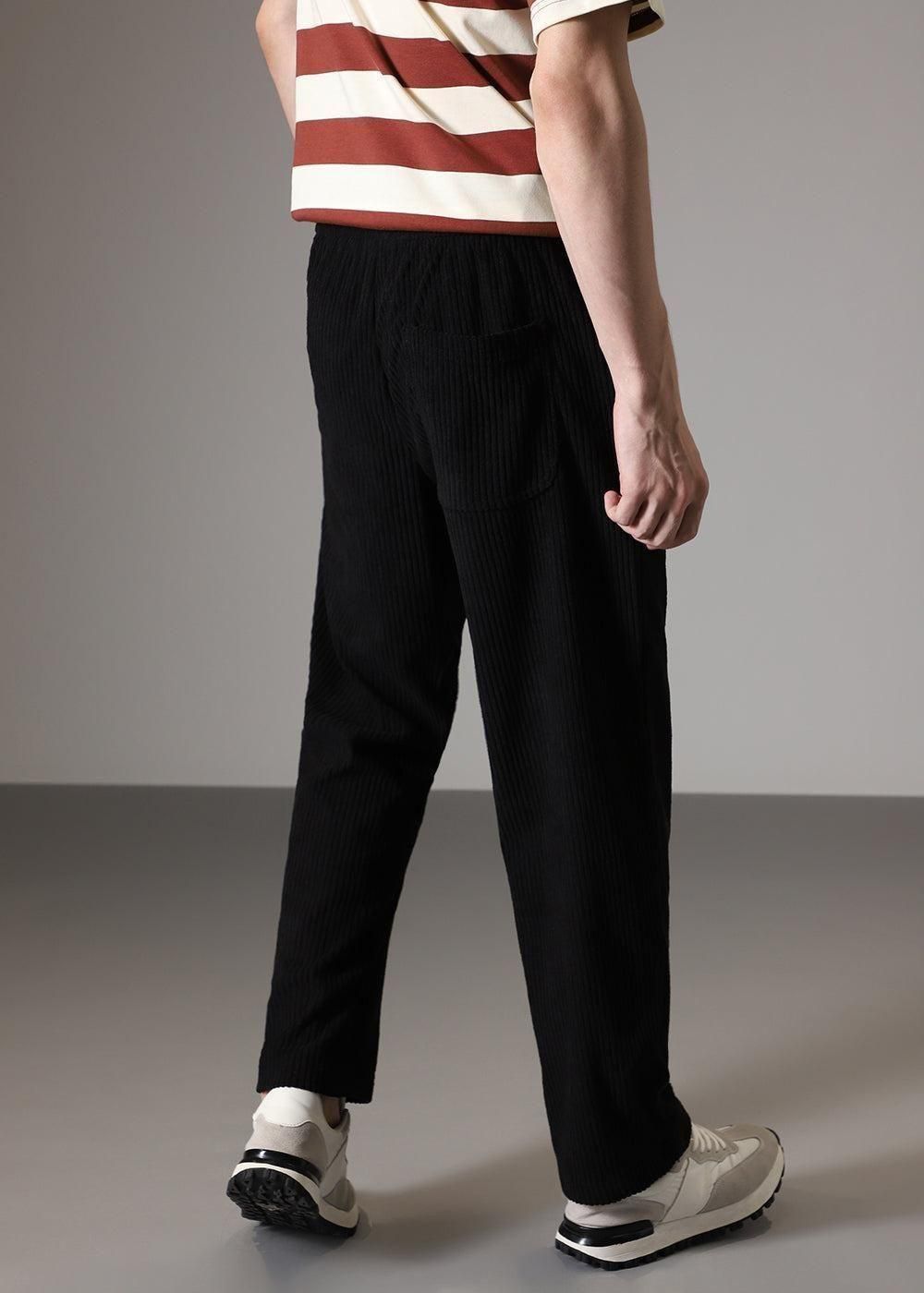 Men's Caudray Fabric Stylish Pants - Black