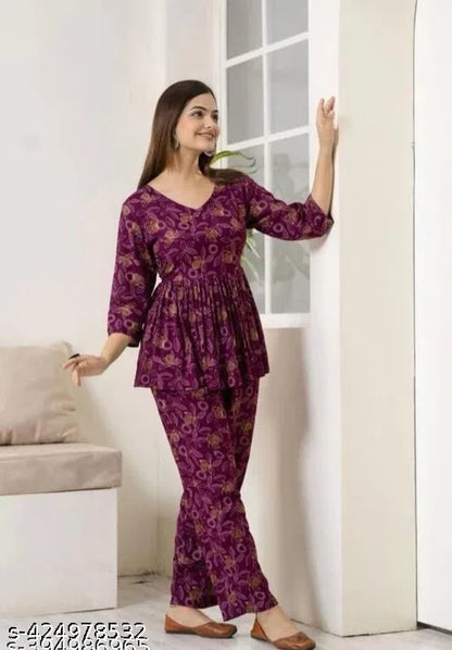 Printed Co-Ord Set, Co-Ord Sets For Girls & Women